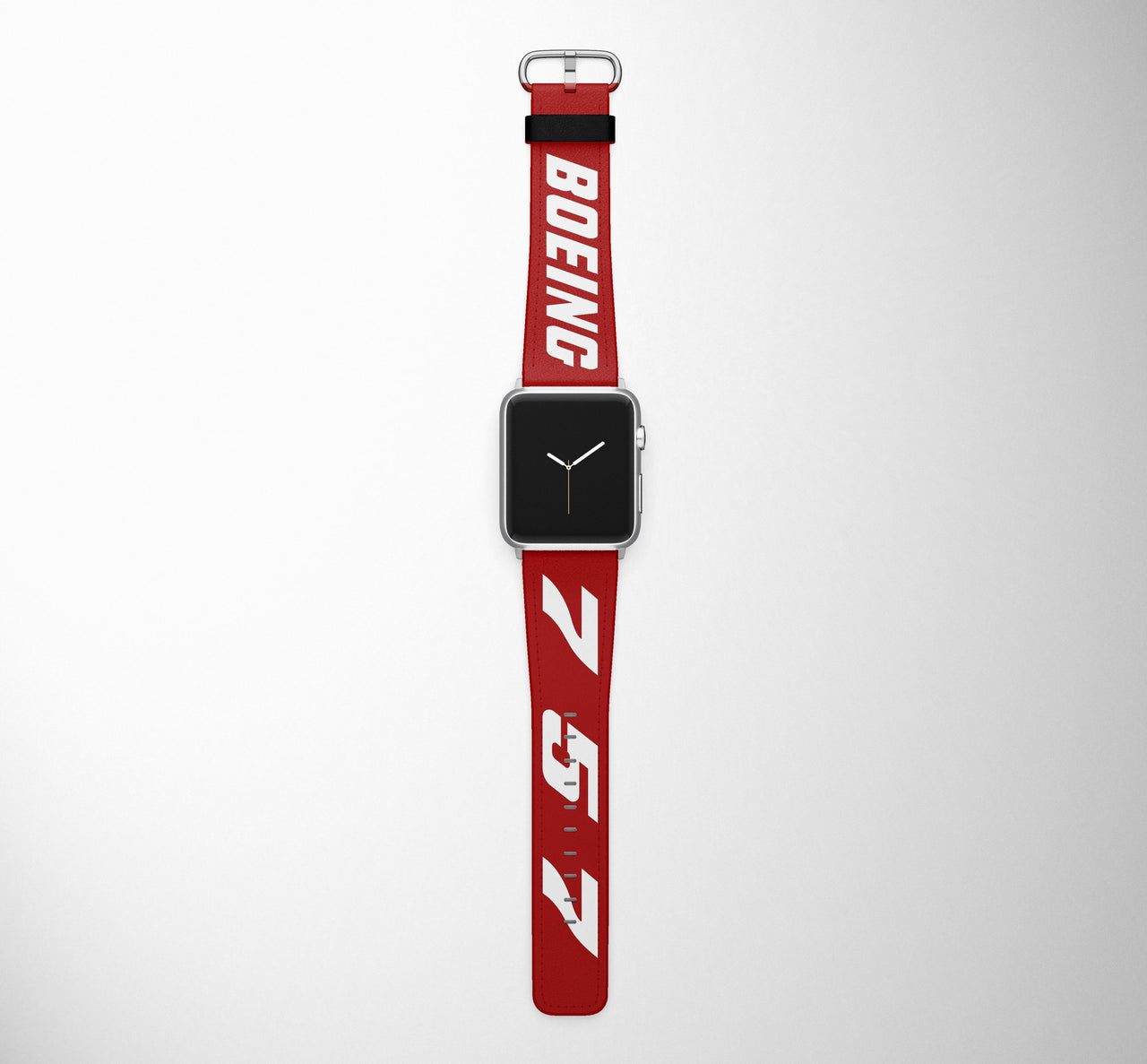 Boeing 757 Flat Text Designed Leather Apple Watch Straps
