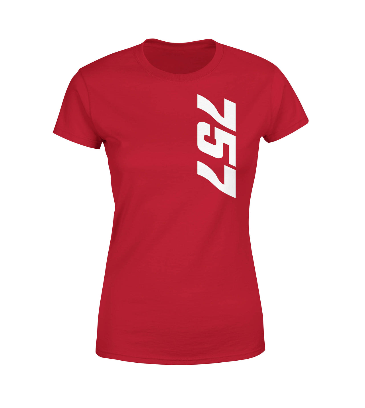 757 Side Text Designed Women T-Shirts