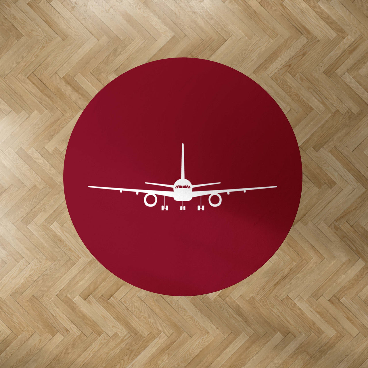 Boeing 757 Silhouette Designed Carpet & Floor Mats (Round)
