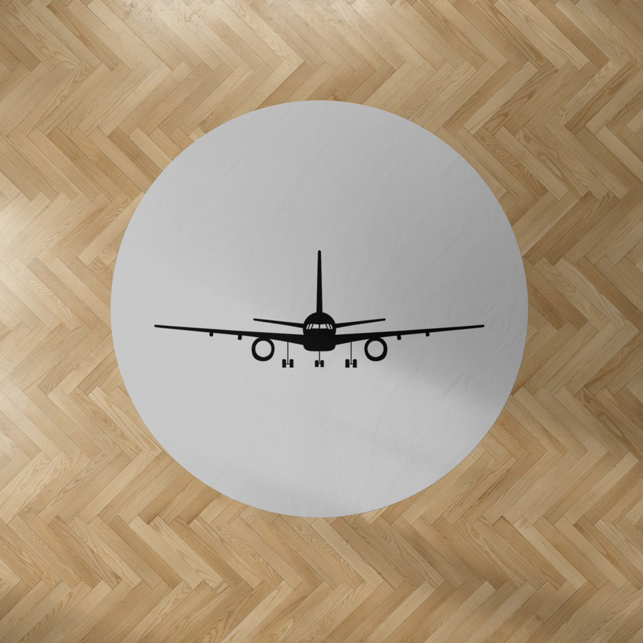 Boeing 757 Silhouette Designed Carpet & Floor Mats (Round)