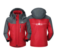 Thumbnail for Boeing 757 Silhouette Designed Thick Winter Jackets