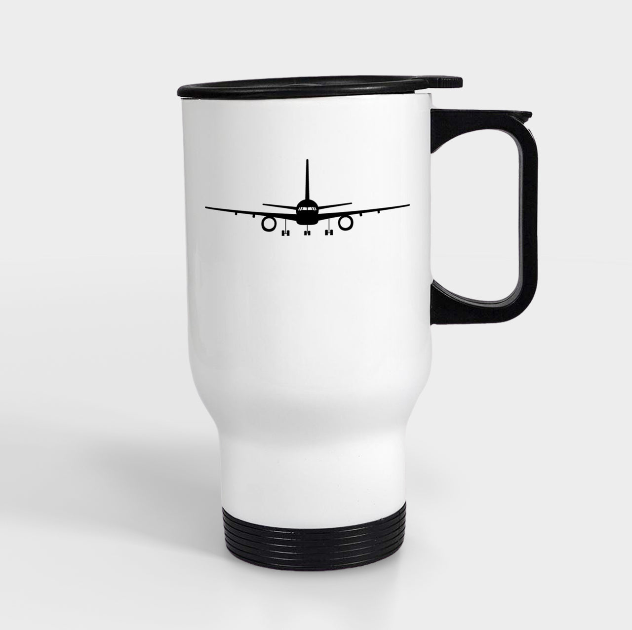 Boeing 757 Silhouette Designed Travel Mugs (With Holder)