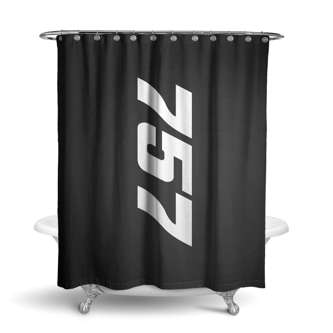 Boeing 757 Text Designed Shower Curtains