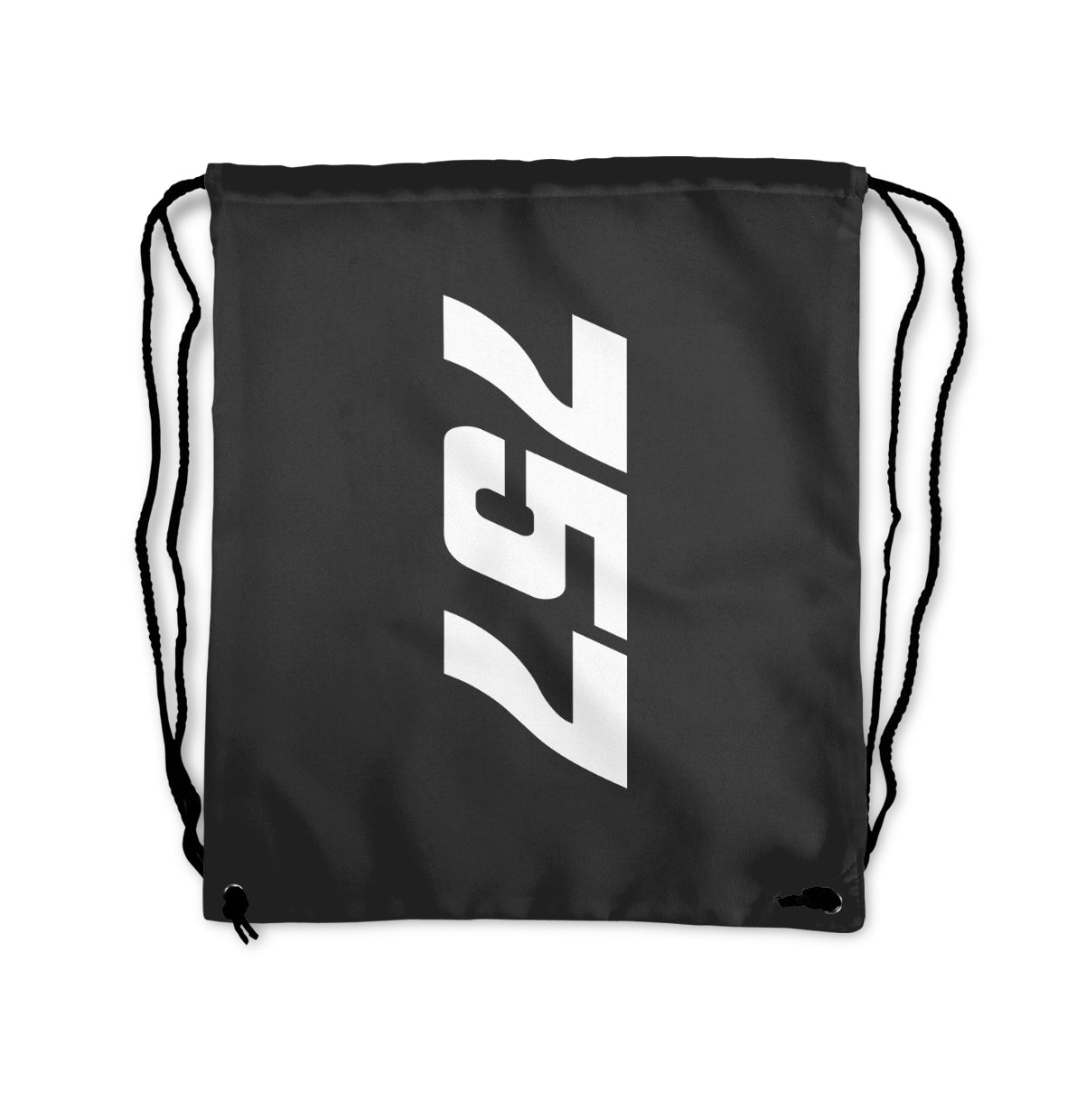 Boeing 757 Text Designed Drawstring Bags