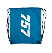 Thumbnail for Boeing 757 Text Designed Drawstring Bags