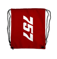 Thumbnail for Boeing 757 Text Designed Drawstring Bags
