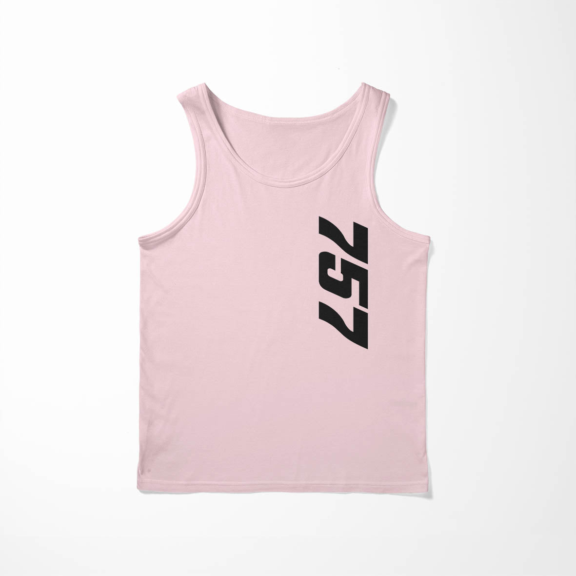757 Side Text Designed Tank Tops