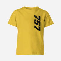 Thumbnail for 757 Side Text Designed Children T-Shirts