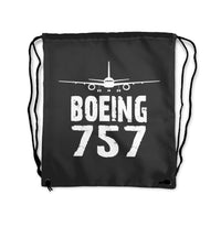 Thumbnail for Boeing 757 & Plane Designed Drawstring Bags