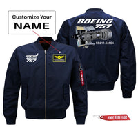 Thumbnail for Boeing 757 & Rolls Royce Engine (RB211) Designed Pilot Jackets (Customizable)