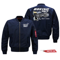 Thumbnail for Boeing 757 & Rolls Royce Engine (RB211) Designed Pilot Jackets (Customizable)