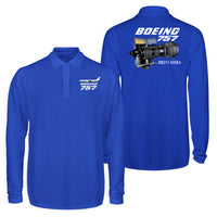 Thumbnail for Boeing 757 & Rolls Royce Engine (RB211) Designed Long Sleeve Polo T-Shirts (Double-Side)