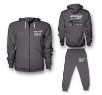 Thumbnail for Boeing 757 & Rolls Royce Engine (RB211) Designed Zipped Hoodies & Sweatpants Set