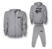 Thumbnail for Boeing 757 & Rolls Royce Engine (RB211) Designed Zipped Hoodies & Sweatpants Set