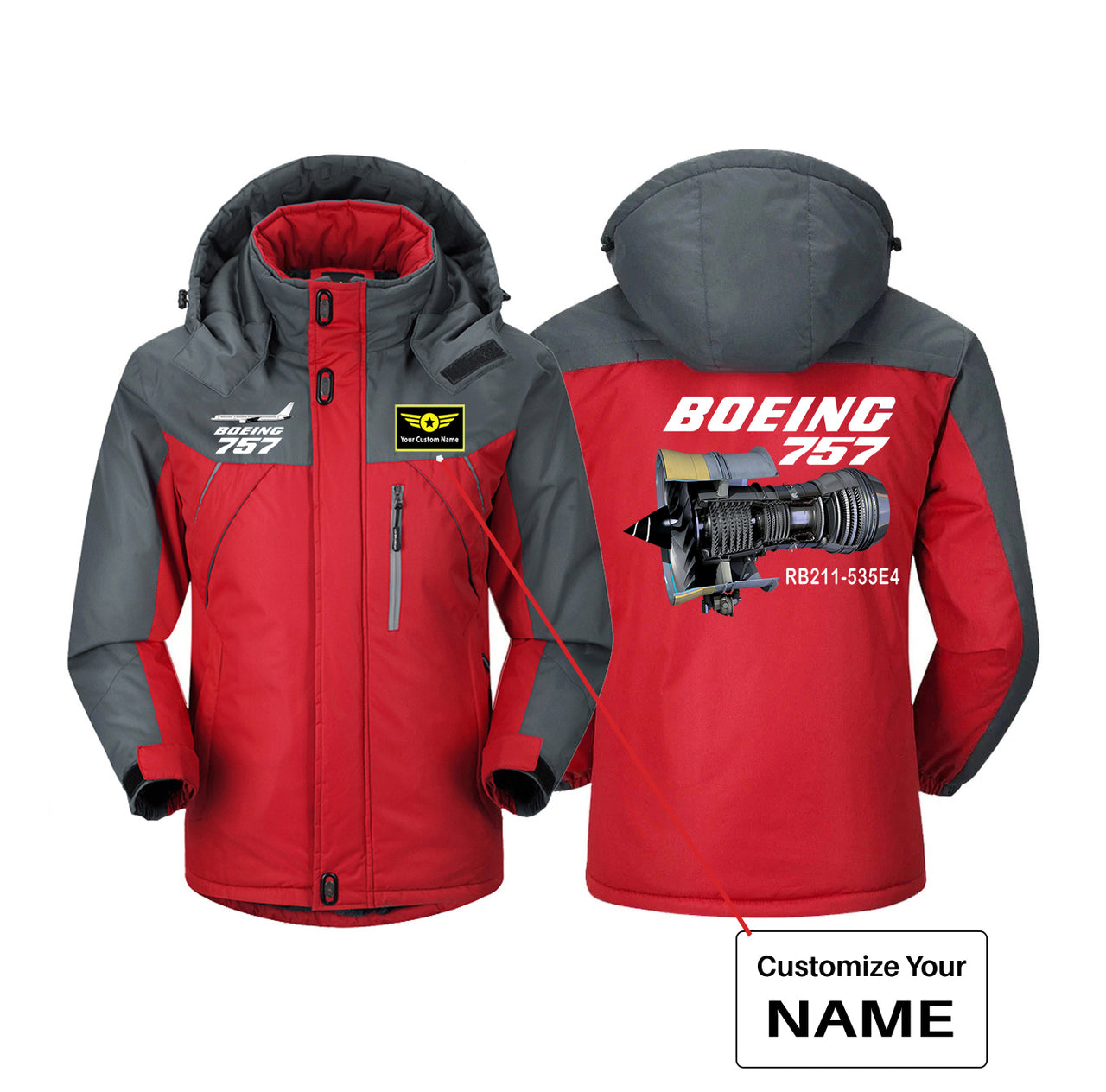 Boeing 757 & Rolls Royce Engine (RB211) Designed Thick Winter Jackets