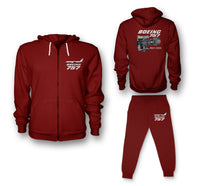 Thumbnail for Boeing 757 & Rolls Royce Engine (RB211) Designed Zipped Hoodies & Sweatpants Set
