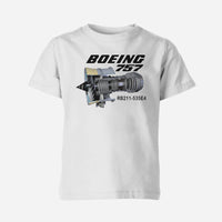 Thumbnail for Boeing 757 & Rolls Royce Engine (RB211) Engine Designed Children T-Shirts