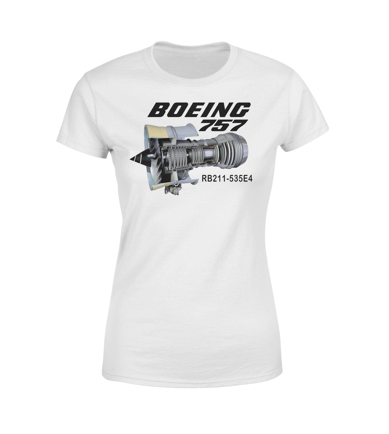 Boeing 757 & Rolls Royce Engine (RB211) Designed Women T-Shirts
