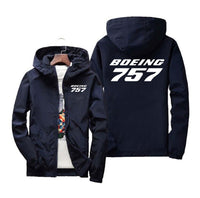 Thumbnail for Boeing 757 & Text Designed Windbreaker Jackets