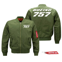 Thumbnail for Boeing 757 Text Designed Pilot Jackets (Customizable)