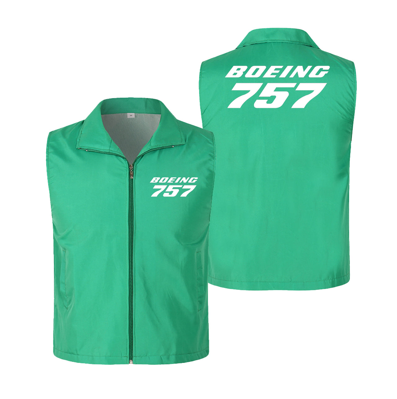 Boeing 757 & Text Designed Thin Style Vests
