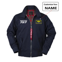 Thumbnail for Boeing 757 & Text Designed Vintage Style Jackets
