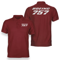 Thumbnail for Boeing 757 & Text Designed Double Side Polo T-Shirts
