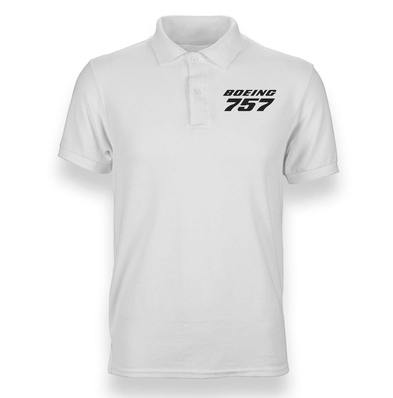 Boeing 757 & Text Designed Polo T-Shirts