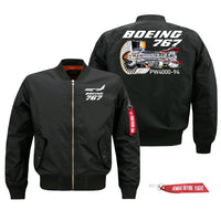 Thumbnail for Boeing 767 Engine (PW4000-94) Designed Pilot Jackets (Customizable)