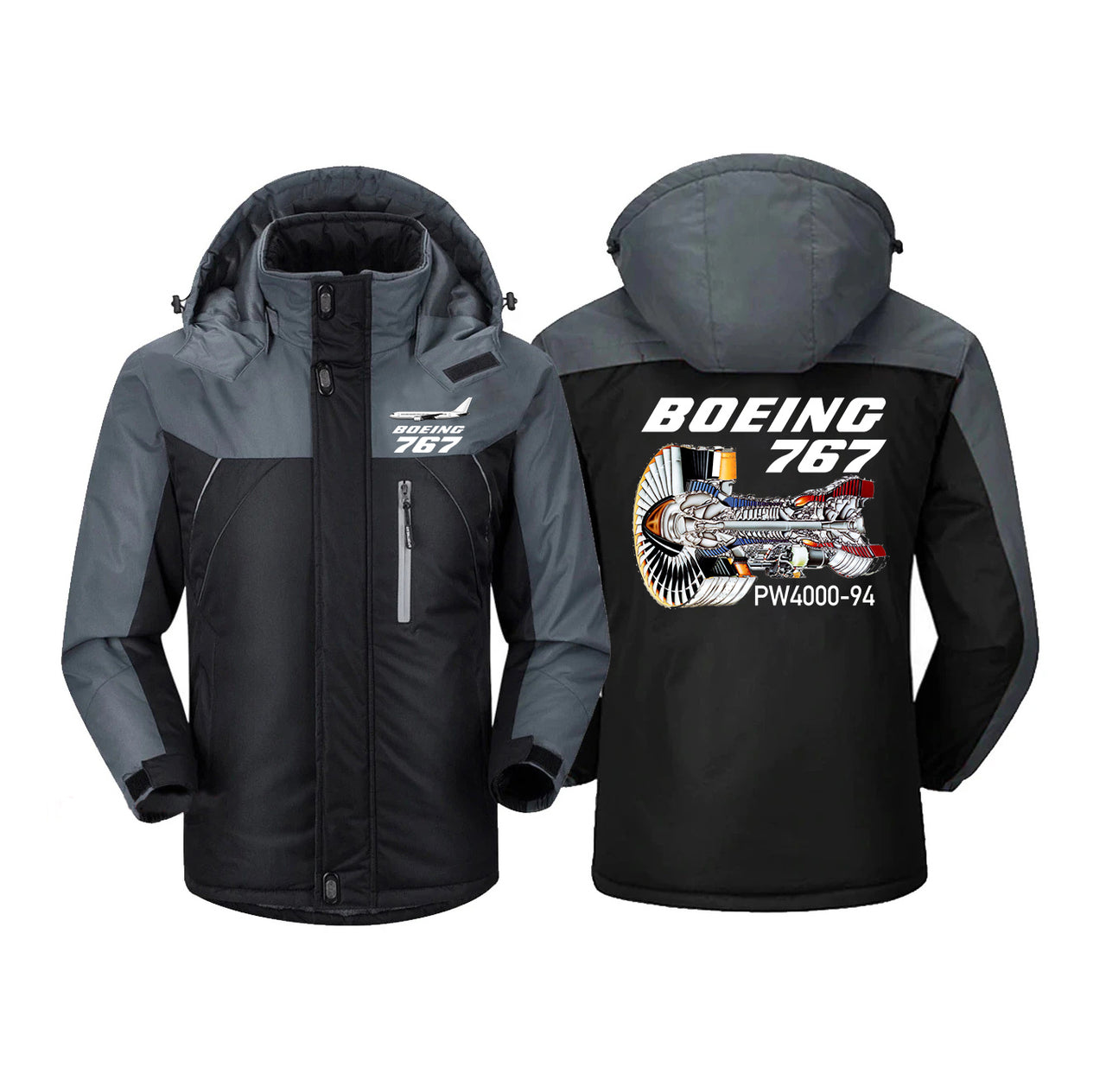 Boeing 767 Engine (PW4000-94) Designed Thick Winter Jackets