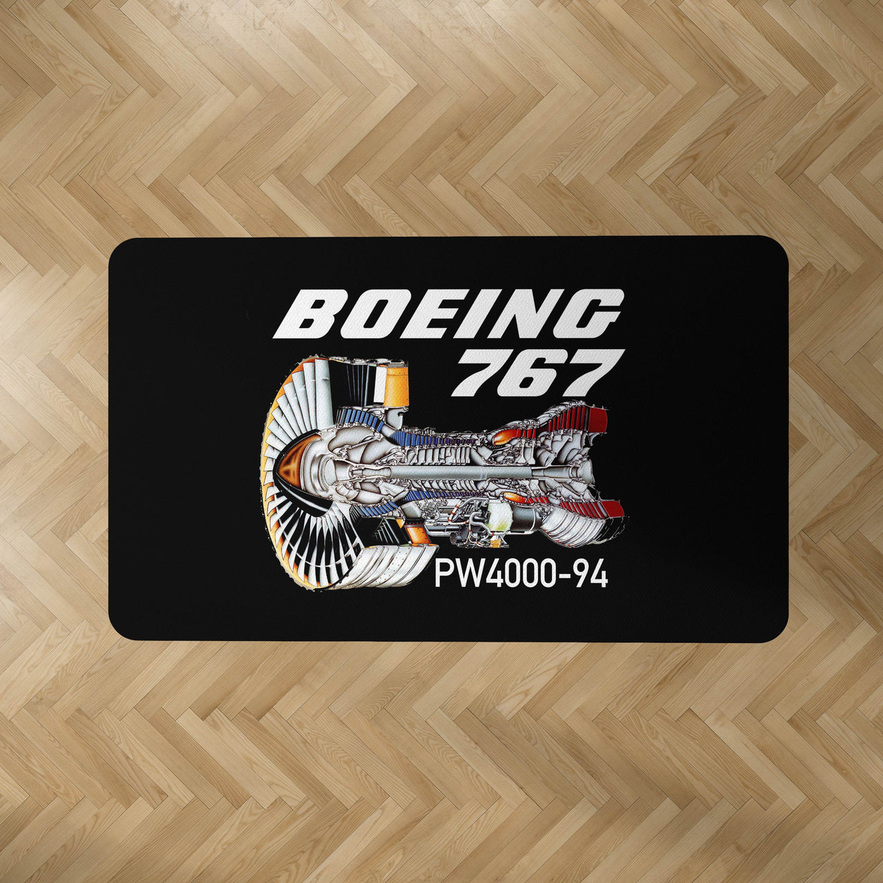 Boeing 767 Engine (PW4000-94) Designed Carpet & Floor Mats