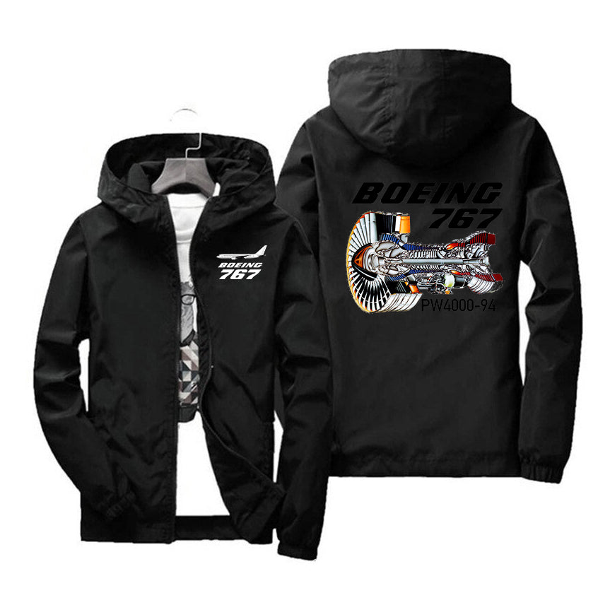 Boeing 767 Engine (PW4000-94) Designed Windbreaker Jackets