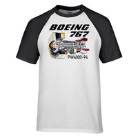 Thumbnail for Boeing 767 Engine (PW4000-94) Designed Raglan T-Shirts