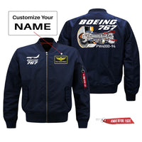 Thumbnail for Boeing 767 Engine (PW4000-94) Designed Pilot Jackets (Customizable)