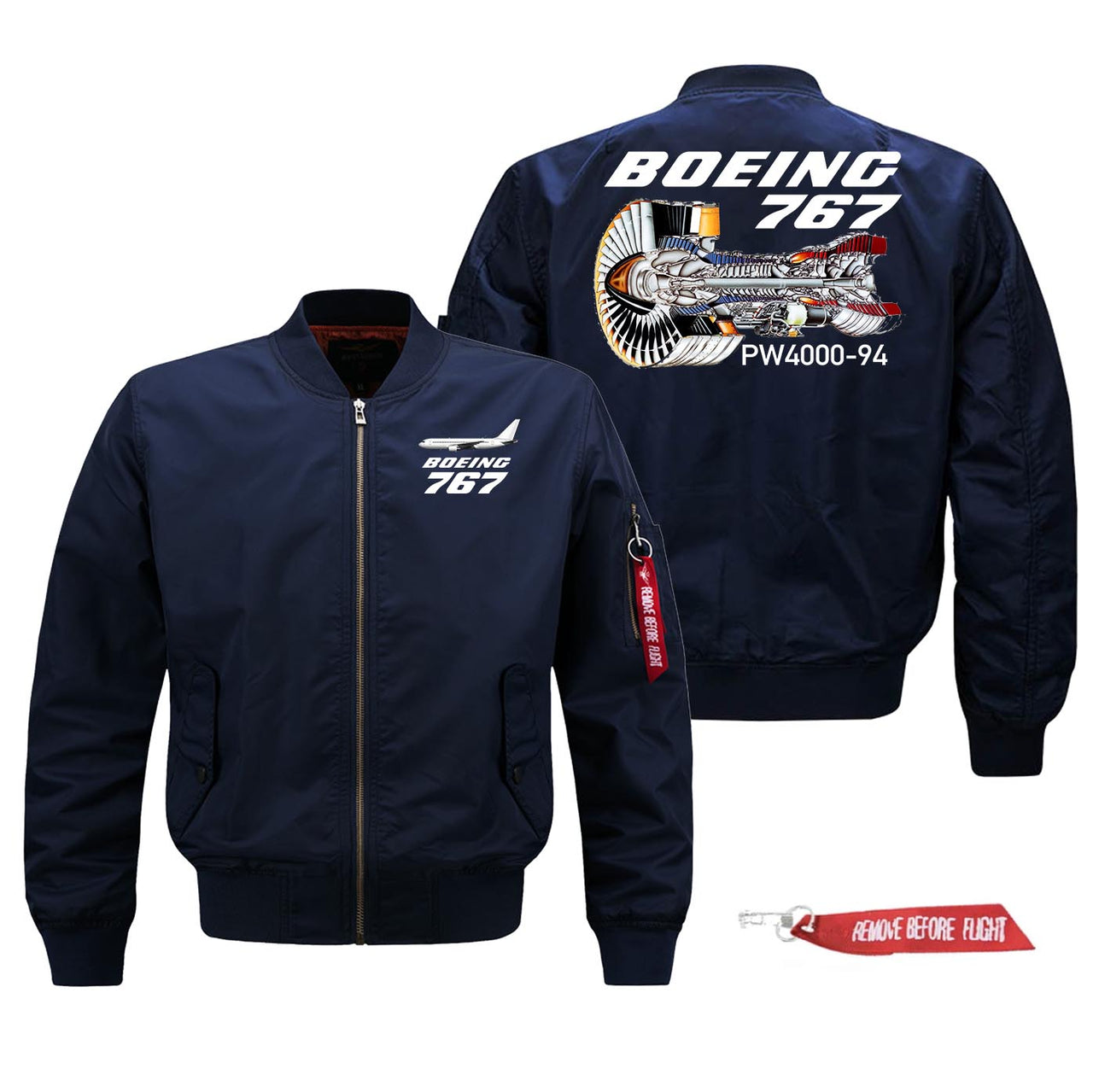 Boeing 767 Engine (PW4000-94) Designed Pilot Jackets (Customizable)