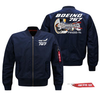 Thumbnail for Boeing 767 Engine (PW4000-94) Designed Pilot Jackets (Customizable)