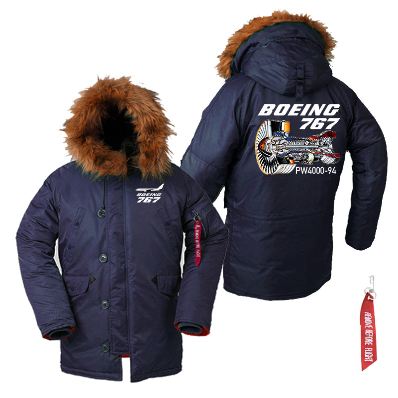 Boeing 767 Engine (PW4000-94) Designed Parka Bomber Jackets