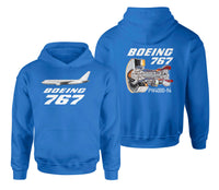 Thumbnail for Boeing 767 Engine (PW4000-94) Designed Double Side Hoodies