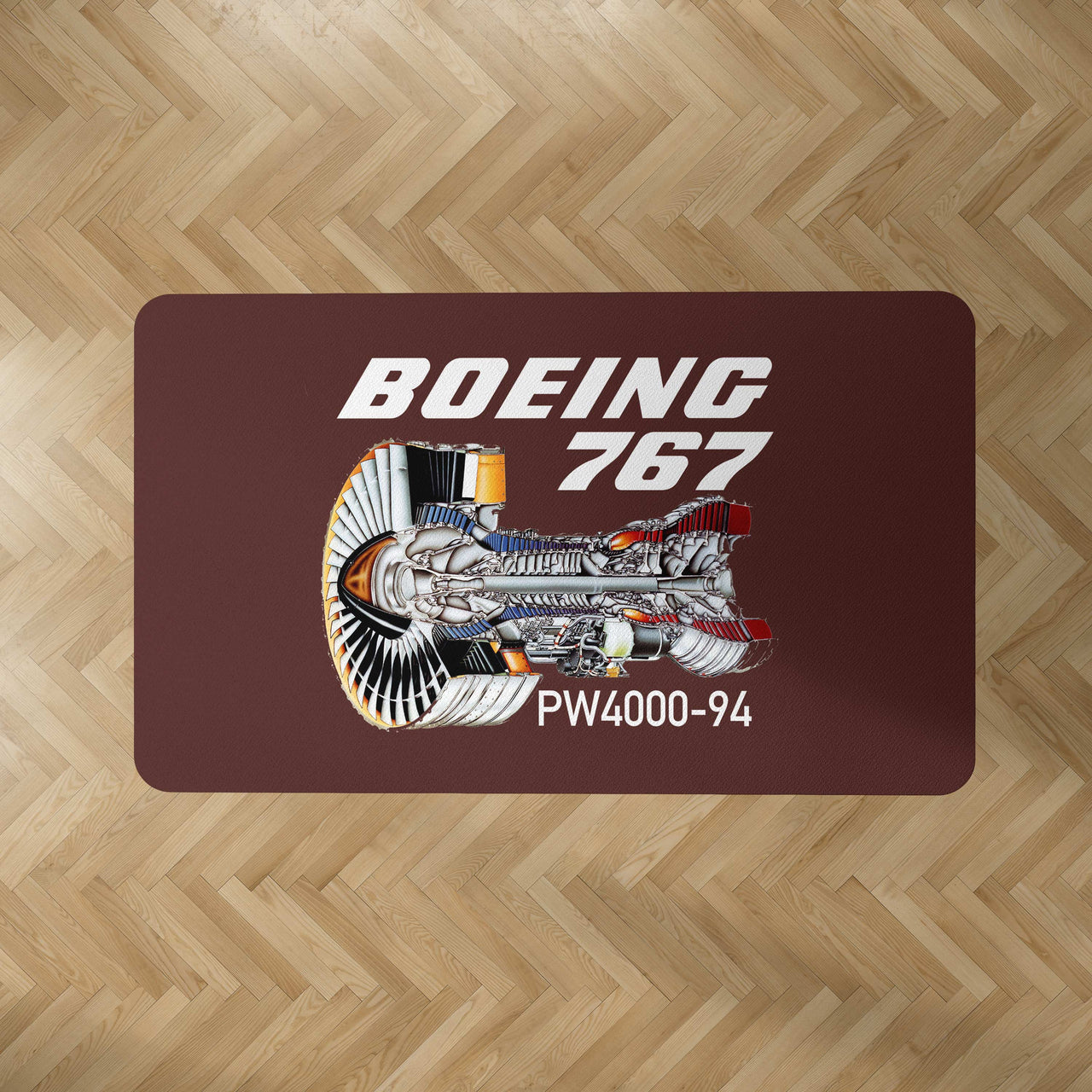 Boeing 767 Engine (PW4000-94) Designed Carpet & Floor Mats