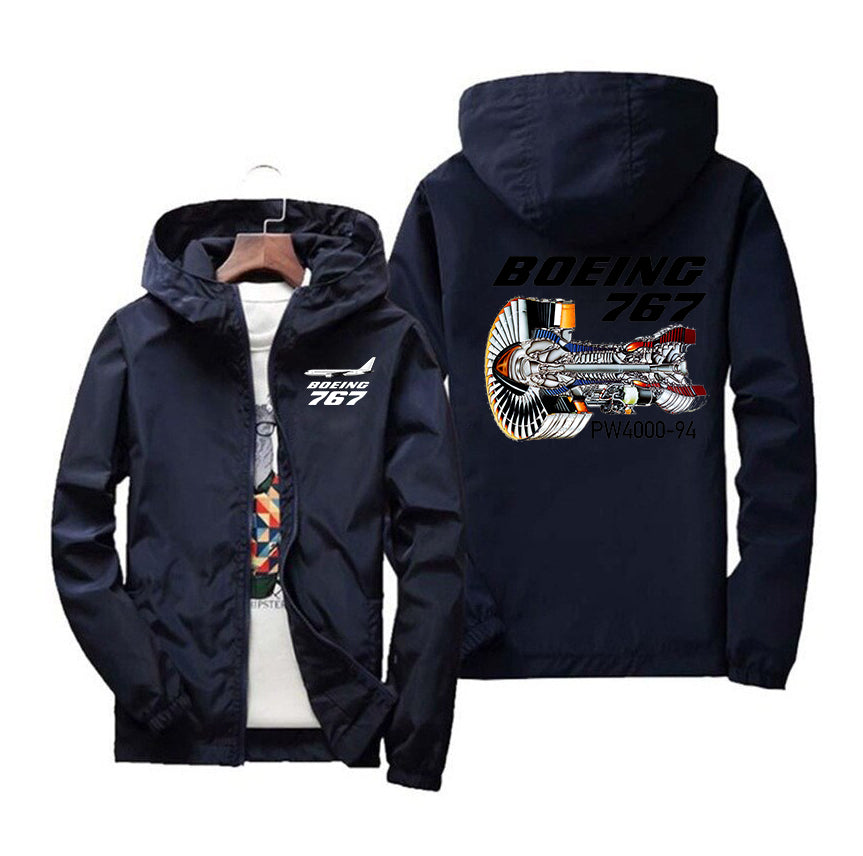 Boeing 767 Engine (PW4000-94) Designed Windbreaker Jackets