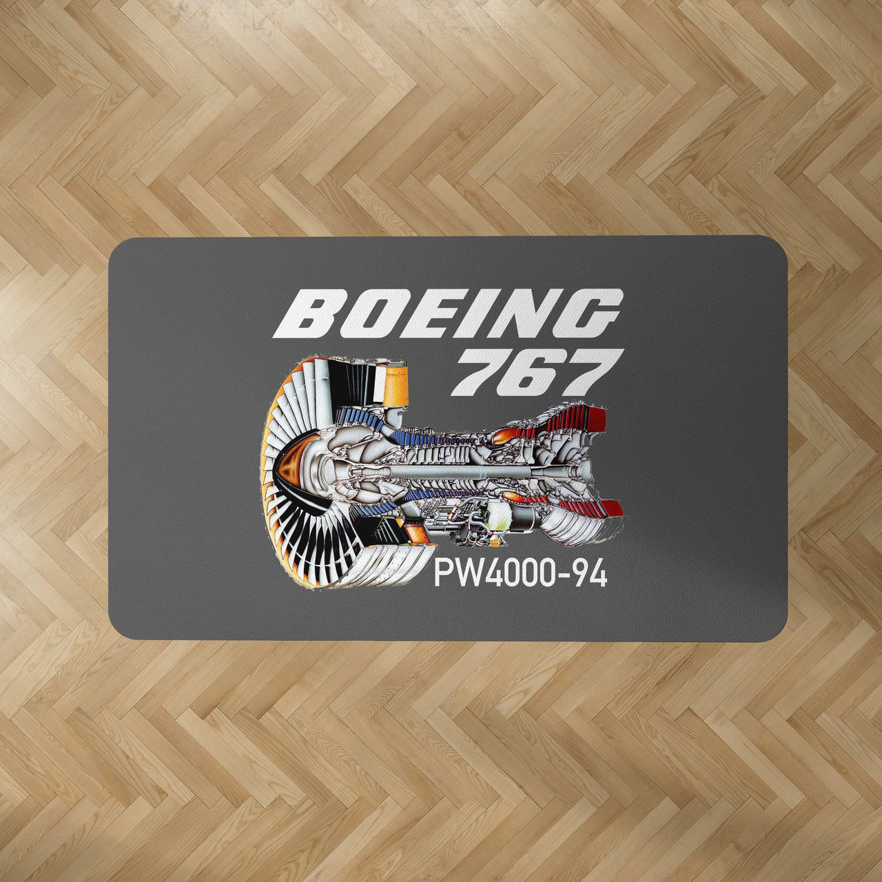 Boeing 767 Engine (PW4000-94) Designed Carpet & Floor Mats