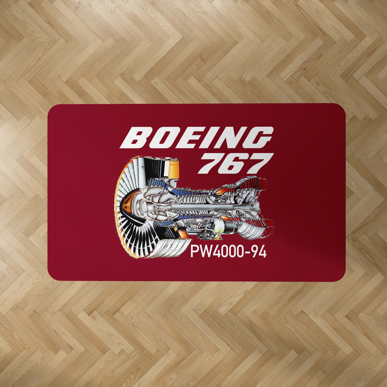 Boeing 767 Engine (PW4000-94) Designed Carpet & Floor Mats