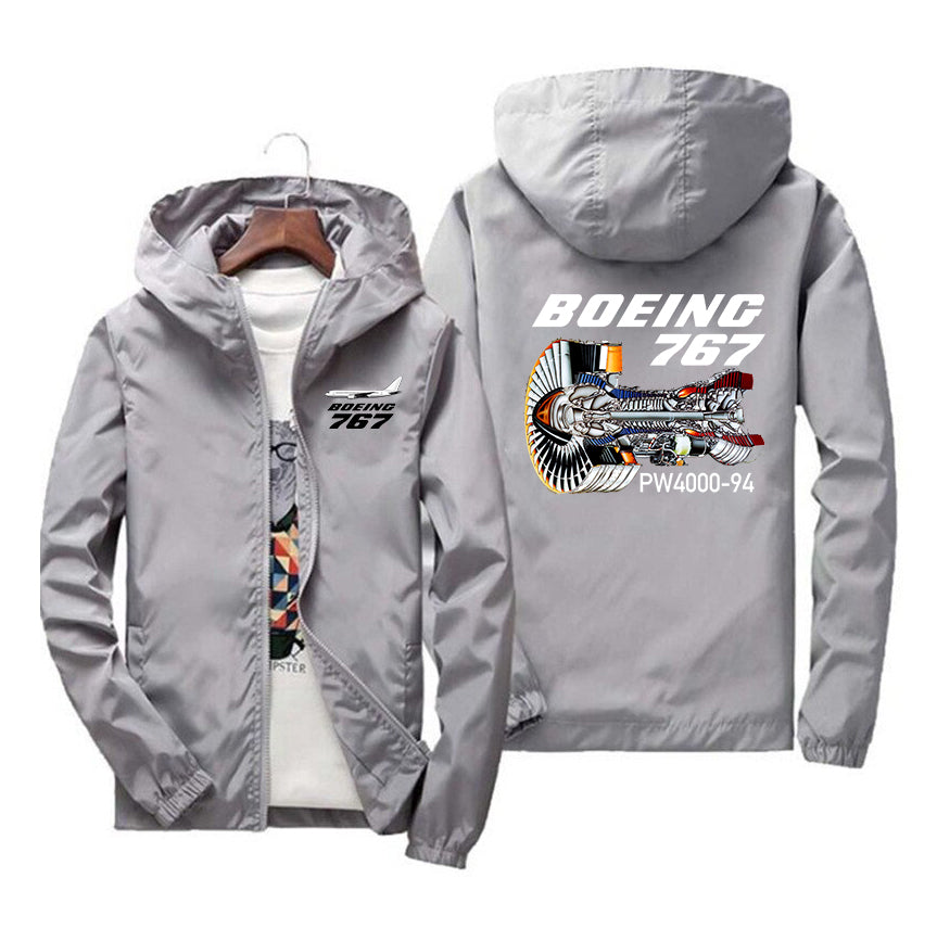 Boeing 767 Engine (PW4000-94) Designed Windbreaker Jackets