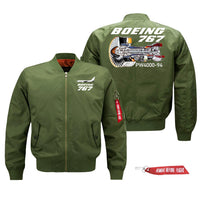 Thumbnail for Boeing 767 Engine (PW4000-94) Designed Pilot Jackets (Customizable)