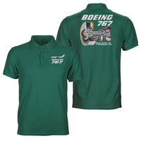 Thumbnail for Boeing 767 Engine (PW4000-94) Designed Double Side Polo T-Shirts