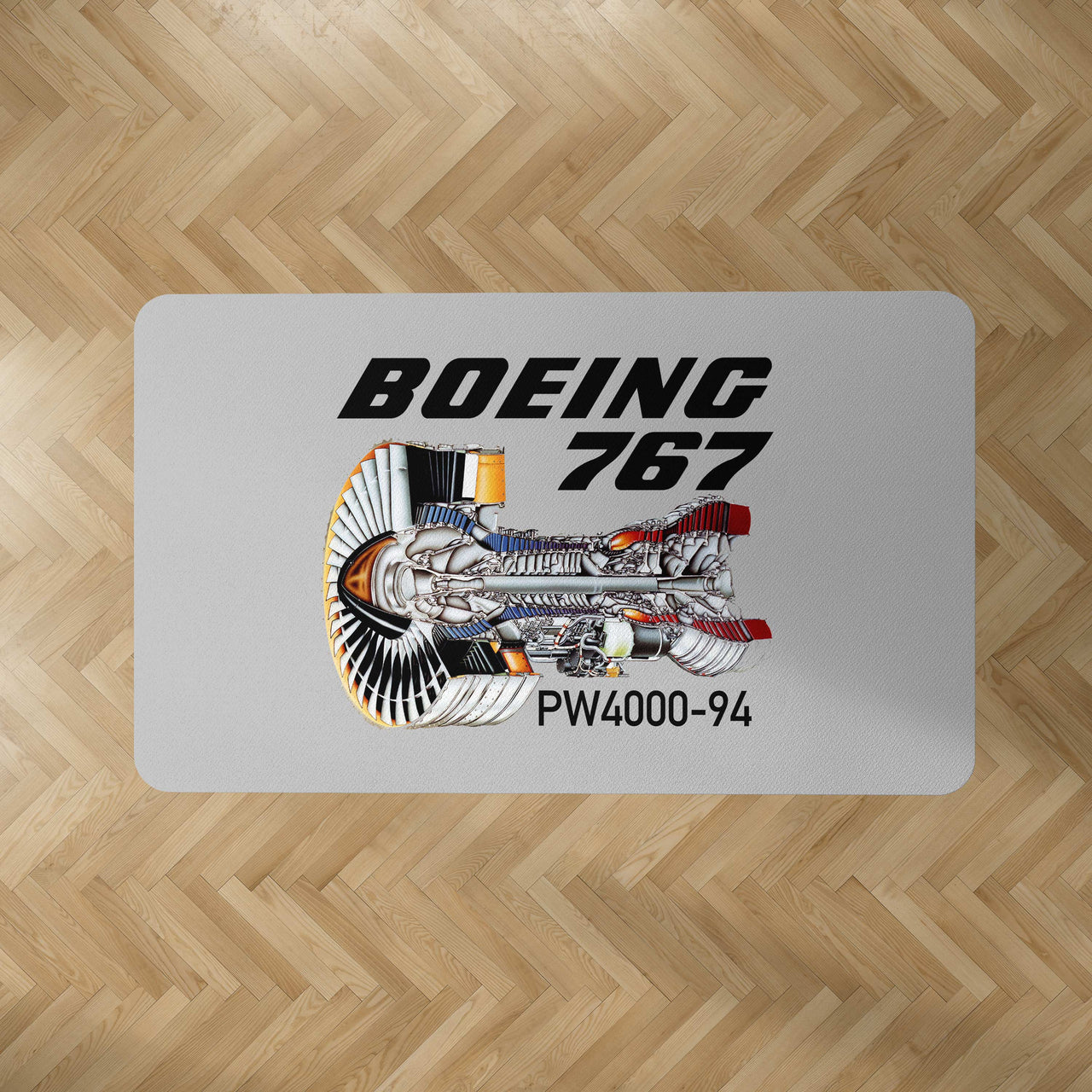 Boeing 767 Engine (PW4000-94) Designed Carpet & Floor Mats