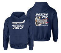 Thumbnail for Boeing 767 Engine (PW4000-94) Designed Double Side Hoodies