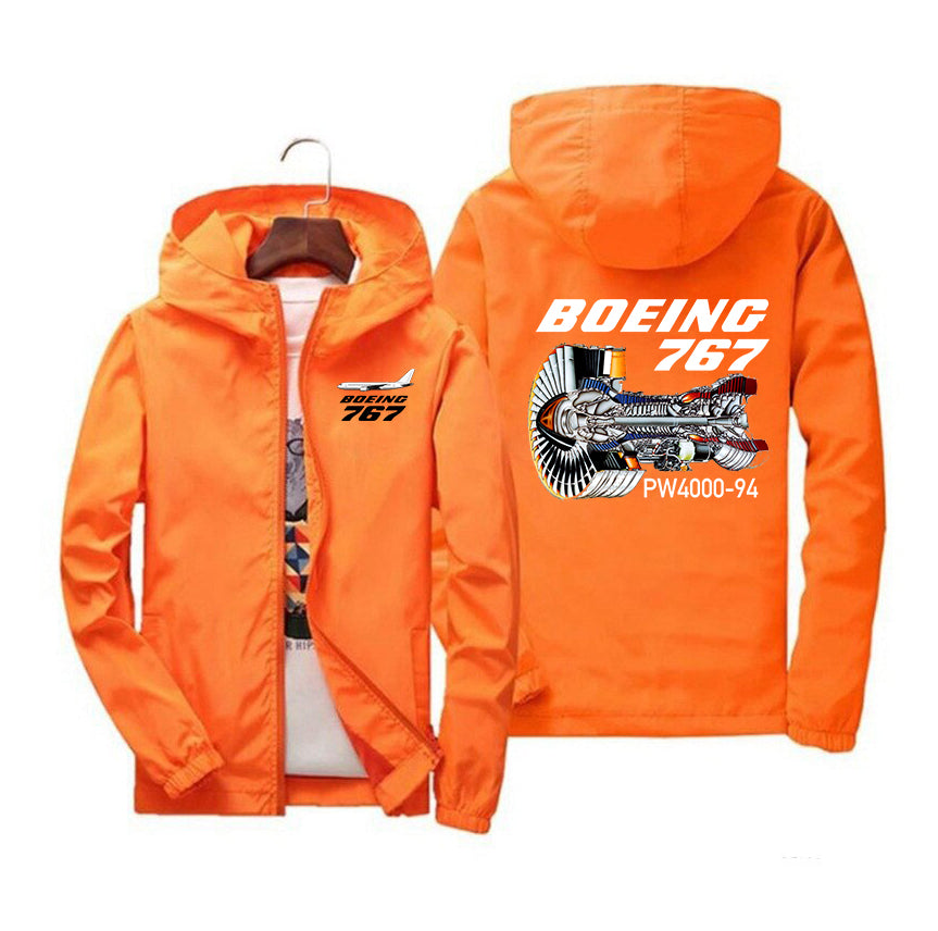 Boeing 767 Engine (PW4000-94) Designed Windbreaker Jackets