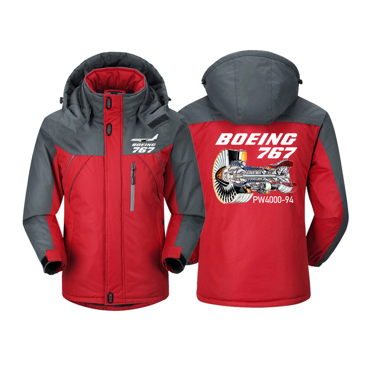 Boeing 767 Engine (PW4000-94) Designed Thick Winter Jackets
