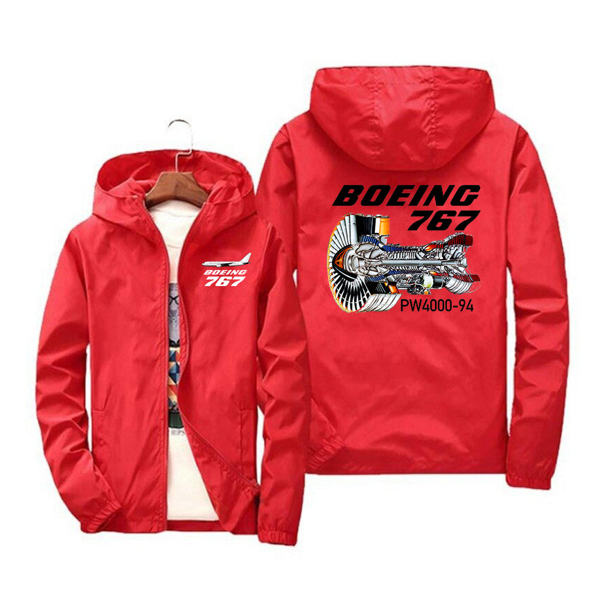 Boeing 767 Engine (PW4000-94) Designed Windbreaker Jackets